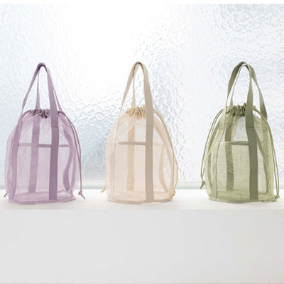 로고 주문형 여행 조직자 가방  Mesh Cut-out 및 Drawstring 주머니 접을 수