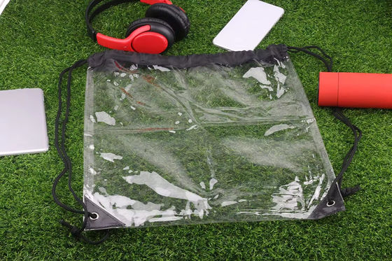 판매 물 막성 PVC 맑은 등낭 드로스트링 스트링 포지 가방