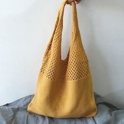 여행 및 출퇴근용 맞춤형 컬러 넥타이 직물 Chic Retro 여자 어깨 가방
