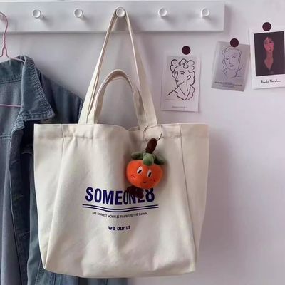 맞춤 로고 용납되는 두 개의 손잡이 목화 토트 가방 서양 스타일 테니스 라켓