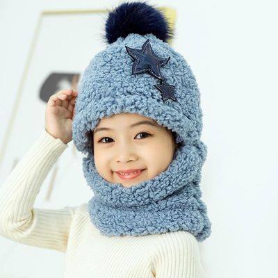 적용 가능한 장면 가을과 겨울 귀여운 어린이 만화 가족 여행용 스카프 모자