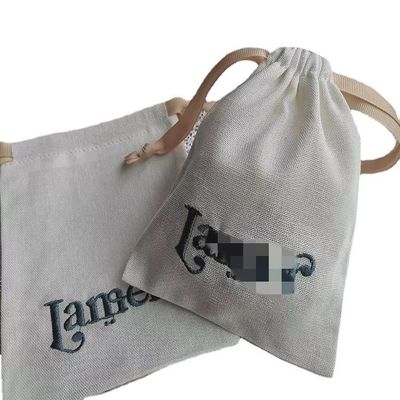 맞춤 로고 린 쥬트 드래싱 스턴 가방 보석 및 디지털 저장용으로 완벽 재사용