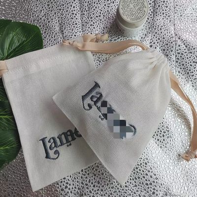 맞춤 로고 린 쥬트 드래싱 스턴 가방 보석 및 디지털 저장용으로 완벽 재사용