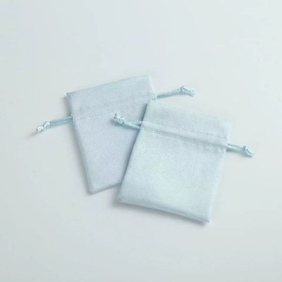 용납 OEM / ODM 보석 조직을위한 사용자 정의 밝은 푸른 벨벳 드래그링 가방