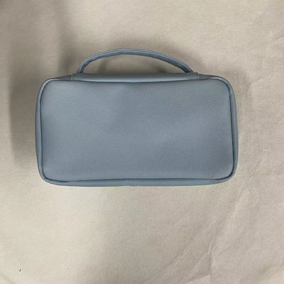 패션 대형 메이크업 가방 방수 가죽 화장품 가방 큰 평면 휴대용 내부 주머니 여성용 맞춤 화장품 가방