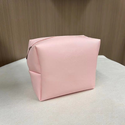 프린트 패턴 PU 방수 Ziplock 화장품 가방 메이크업 봉지 사용자 지정 분홍색 사탕 색상