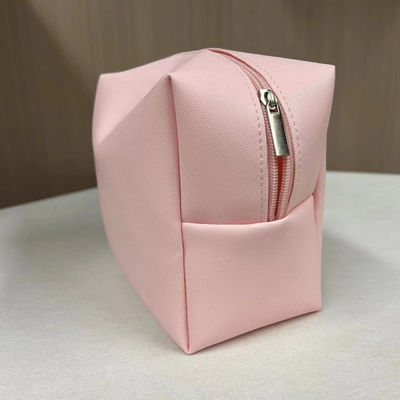 프린트 패턴 PU 방수 Ziplock 화장품 가방 메이크업 봉지 사용자 지정 분홍색 사탕 색상