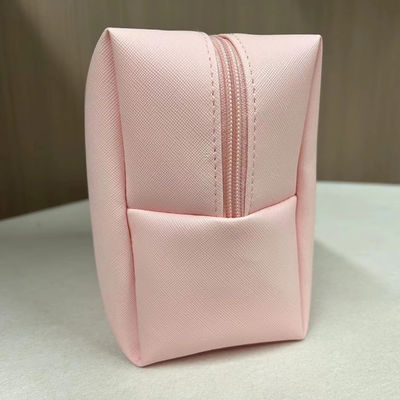프린트 패턴 PU 방수 Ziplock 화장품 가방 메이크업 봉지 사용자 지정 분홍색 사탕 색상