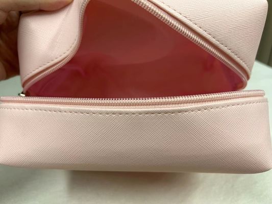 프린트 패턴 PU 방수 Ziplock 화장품 가방 메이크업 봉지 사용자 지정 분홍색 사탕 색상