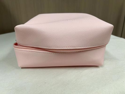 프린트 패턴 PU 방수 Ziplock 화장품 가방 메이크업 봉지 사용자 지정 분홍색 사탕 색상