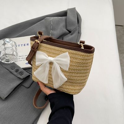 프로모션 여름 휴가 패션 여성 데이지 버킷 어깨 가방 사용자 지정 로고