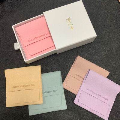사용자 지정 로고 부드러운 마이크로 섬유 보석 포장 가방 사용자 지정 색상 및 로고 옵션