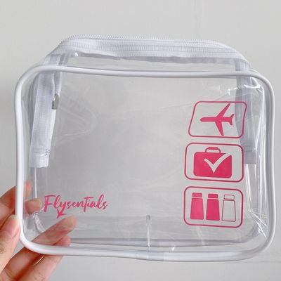 최신 패션 맑은 PVC 플라스틱 Ziplock 화장품 가방 사용자 지정 로고 받아 들인다