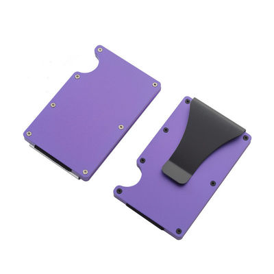 재사용 가능한 RFID 차단 알루미늄 카드 보유기 / 스마트 금속 슬림 남성 지갑 / 미니멀리즘 알루미늄 지갑