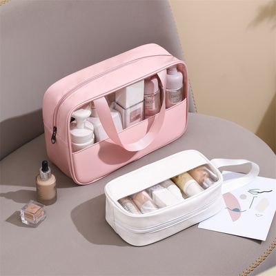 탄탄한 패턴 타입 투명한 PU 메이크업 브러쉬 뷰티 피부 관리 가방 사용자 지정 로고
