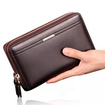 정품 가죽 남성 앞 주머니 지갑 사용자 지정 로고 지갑 얇은 RFID 차단 카드 보유자