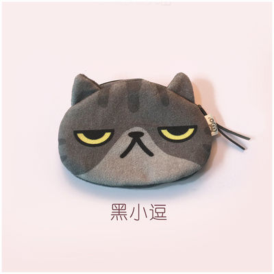 유니섹스 3D 고양이 동전 지갑 귀여운 미니 플러시 가방 작은 동물 모양 가방
