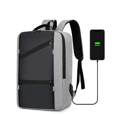 남성용 색상 노트북 배낭, 도둑질 방지 디자인과 USB 충전 포트