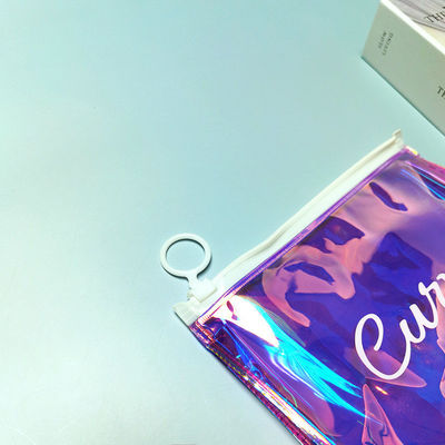 여성용 Holographic TPU PVC 지퍼 가방 화장품 가방 디자인