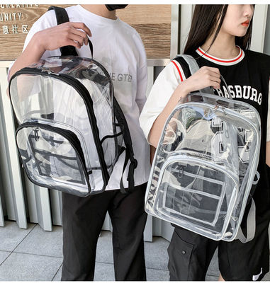 최신 패션 스타일 배낭 투명 PVC 방수 유니섹스 학교 가방 3PCS 세트