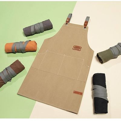 OEM/ODM 수용 가능한 레스토랑 커피숍 정원용 수염 캔버스 유틸리티 애프론
