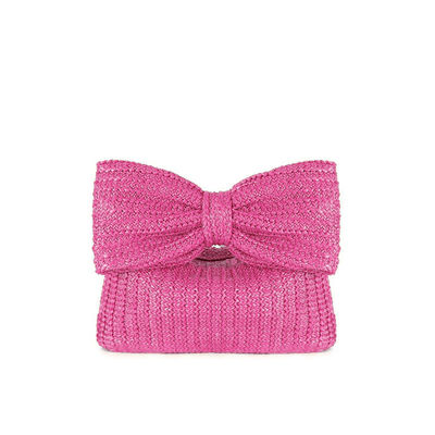 쇼핑 가방 맞춤형 여성 Bow Straw Woven Beach Raffia 클러치 핸드백 Casual Tote