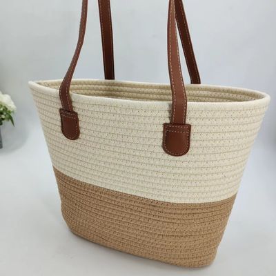 손으로 만든 천연 직물 토트 빨대 가방 스타일과 기능의 완벽한 조합