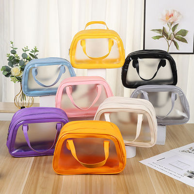 최신 패션 맞춤 로고 레이저 프린트 PVC 홀로그램 화장품 가방 지퍼