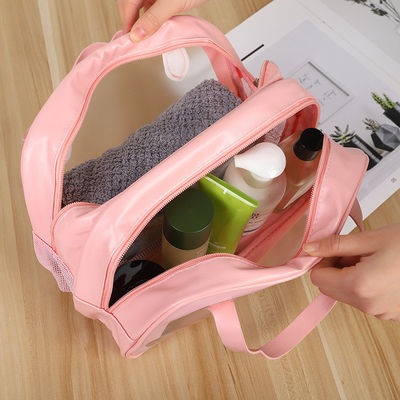 최신 패션 맞춤 로고 레이저 프린트 PVC 홀로그램 화장품 가방 지퍼