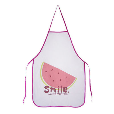 Custom LOGO Printed Kitchen Apron with Customized Color and Waterproof PE Fabric (특정 색상과 방수 PE 가재와 함께)