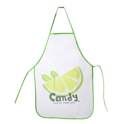 Custom LOGO Printed Kitchen Apron with Customized Color and Waterproof PE Fabric (특정 색상과 방수 PE 가재와 함께)