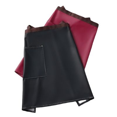 Custom Logo Printed Waxed PU Leather Half Apron for Baristas waitresses and bartenders 바리스타 웨어리스타 웨어리스타 웨어리스타 바텐더