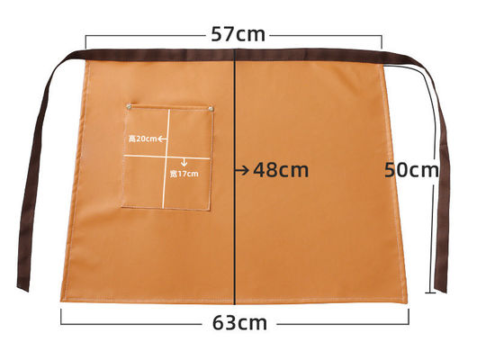 Custom Logo Printed Waxed PU Leather Half Apron for Baristas waitresses and bartenders 바리스타 웨어리스타 웨어리스타 웨어리스타 바텐더