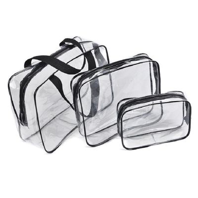 여행 및 화장품용 3PC 크리스탈 맑은 화장품 가방 세트 OEM/ODM 허용