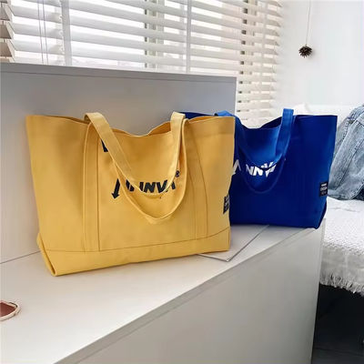 맞춤 인쇄 친환경 재활용 평면 대용량 면화 캔버스 식료품 쇼핑 토트 가방