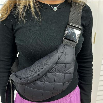 패션 쿼티드 스링 가방 여성 허리 가방 나일론 펄퍼 가방 다른 패턴 유형