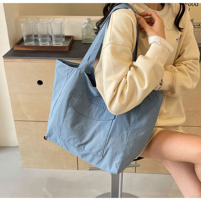 단일 손잡이 쇼핑 가방 초중량 대형 개인용 토트 면화 캔버스