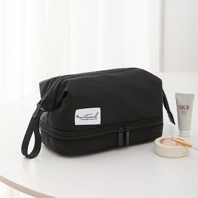 사용자 지정 로고 인쇄 에코 친화적 바니티 케이스 메이크업 화장품용 벨벳 지퍼 봉지