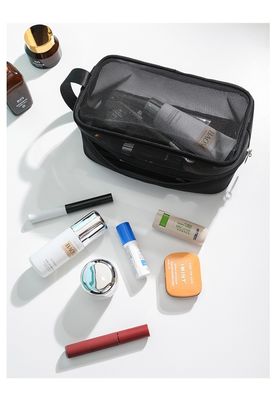 나일론 망원경 화장품 가방 지퍼 가방 여성용 최고의 나일론 가방