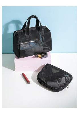 나일론 망원경 화장품 가방 지퍼 가방 여성용 최고의 나일론 가방