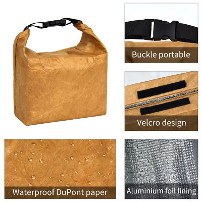 단열식품 열 알루미늄 엽 Dupont Tyvek Kraft 종이 점심 냉각 가방