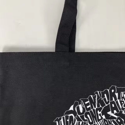 럭셔리 쇼핑용 검은색 캔버스 토트 가방