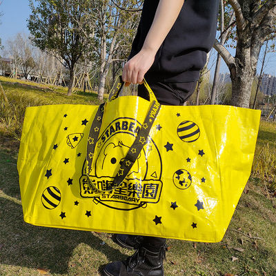 환경 친화적 인 PP 섬유 laminated 쇼핑 토트 가방 재활용 재료