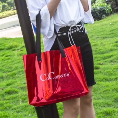 럭셔리 방수 투명한 여성 화장품 핸드백 사용자 지정 메이크업 포지 토트 가방 로고