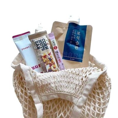 맞춤형 로고 친환경 유기농 면매지 네트워크 채소 과일 식품에 대한 재사용 쇼핑 가방