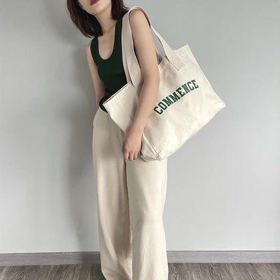 천연 캔버스 토트 가방