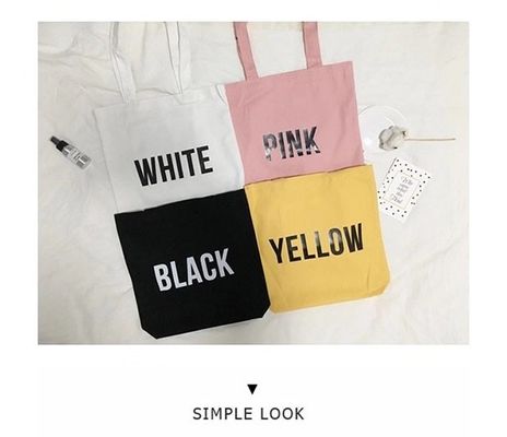 일상 생활 학교 생활 중형 유기 목화 캔버스 토트 가방 재사용 쇼핑