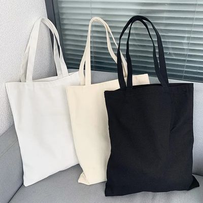 12oz 원본 면화 캔버스 일반 토트백 사용자 지정 로고 환경 친화적인 토트백