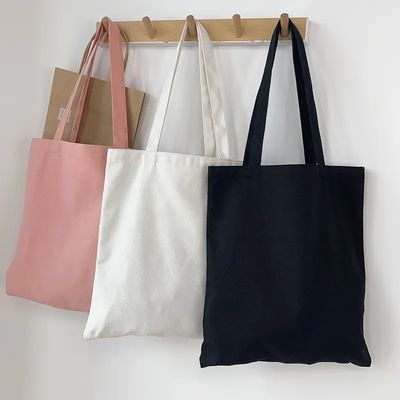 12oz 원본 면화 캔버스 일반 토트백 사용자 지정 로고 환경 친화적인 토트백