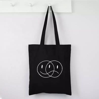 용납 OEM/ODM 맞춤형 편지 패턴 식료품 쇼핑을위한 캔버스 직물 토트 가방